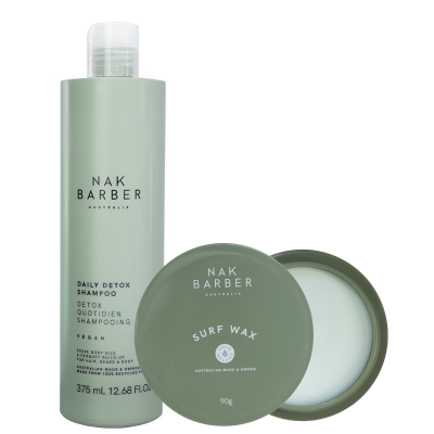 Мужской комплект NAK Barber Duo: детокс-шампунь и матовый воск