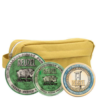 Мужской набор Reuzel Trio: две помады средней фиксации и твердый одеколон Мужской набор Reuzel Trio: две помады средней фиксации и твердый одеколон