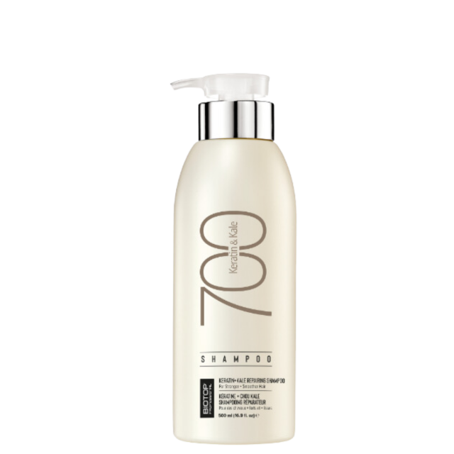 Шампунь для сильно поврежденных и жестких волос BIOTOP 700 Keratin Impact Shampoo «Кератин», 500 мл
