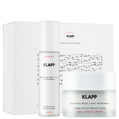 Набор Klapp Balance Triple Action Moisturizing Power Duo Set: крем и сыворотка