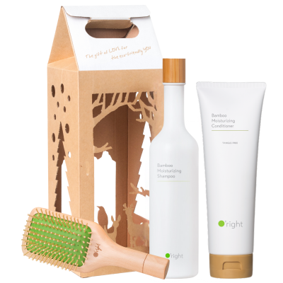 Новогодний набор O'right Trio «Увлажнение»: шампунь, кондиционер и расческа