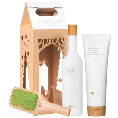 Новогодний набор O'right Trio «Питание»: шампунь, кондиционер и расческа