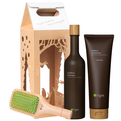 Новогодний набор O'right Trio «Укрепление»: шампунь, кондиционер и расческа