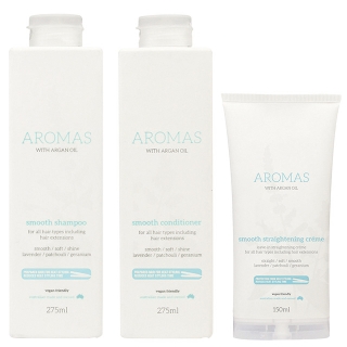 Комплект Aromas Smooth «Разглаживание»: шампунь, кондиционер и крем Комплект Aromas Smooth «Разглаживание»: шампунь, кондиционер и крем