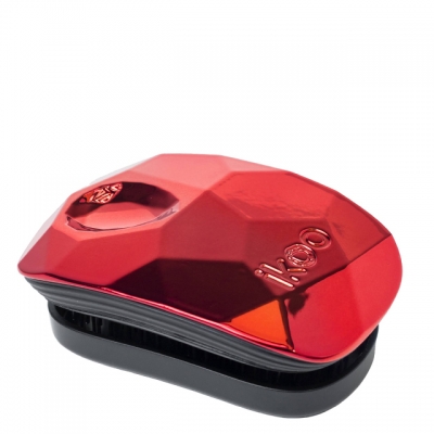 Расческа-детанглер ikoo glamour «Красная» — компактная для сумочки