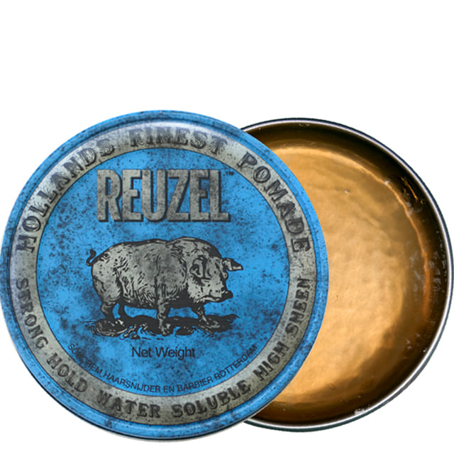 Голубая помада для укладки сильной фиксации Reuzel Strong Hold Water Soluble, 340 г