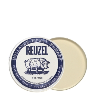 Белая матовая глина-помада для укладки сильной фиксации Reuzel Clay Matte Pomade, 35 г Белая матовая глина-помада для укладки сильной фиксации Reuzel Clay Matte Pomade, 35 г
