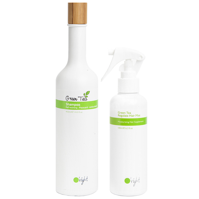Комплект для увлажнения O'right Green Tea Duo «Зеленый чай»: шампунь и спрей