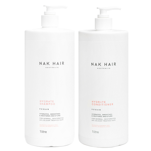 Комплект NAK Duo XXL Hydrate «Увлажнение»: шампунь и кондиционер, 1000 мл