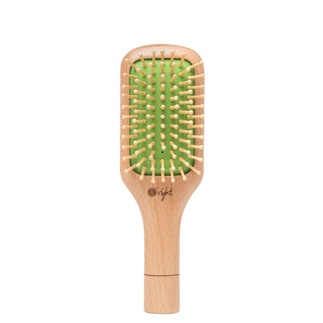 Массажная расческа из натурального бука O'right Paddle Brush — компактная