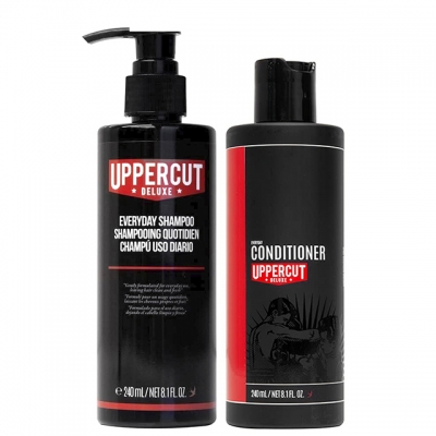 Комплект для мужчин Uppercut Deluxe Duo: шампунь и кондиционер, 240 мл