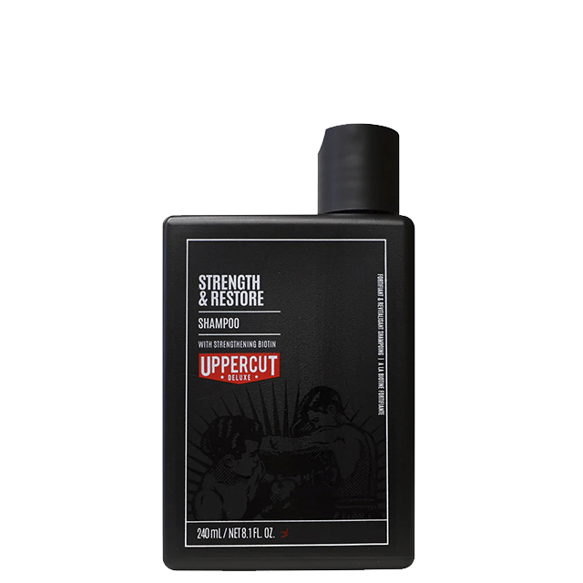 Ежедневный шампунь для волос Uppercut Deluxe Strength and Restore Shampoo, 240 мл