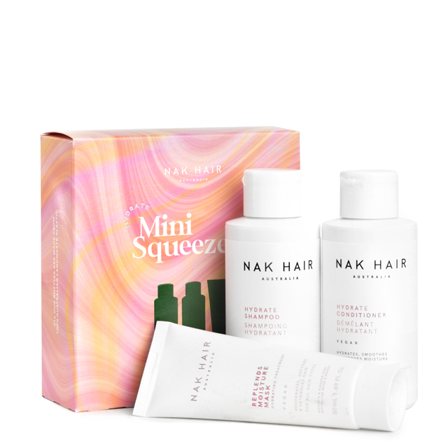 Набор NAK Trio Mini «Увлажнение»: шампунь, кондиционер и маска