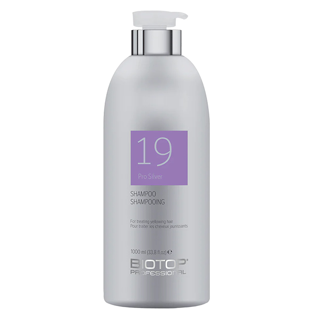 Серебристый шампунь для блондинок BIOTOP 19 Pro Silver Shampoo, 1000 мл