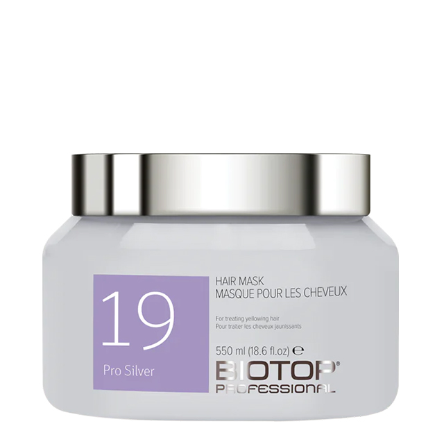 Серебристая маска для блондинок BIOTOP 19 Pro Silver Hair Mask, 550 мл