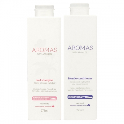 Комплект для вьющихся светлых волос Aromas Duo: шампунь и кондиционер, 275 мл