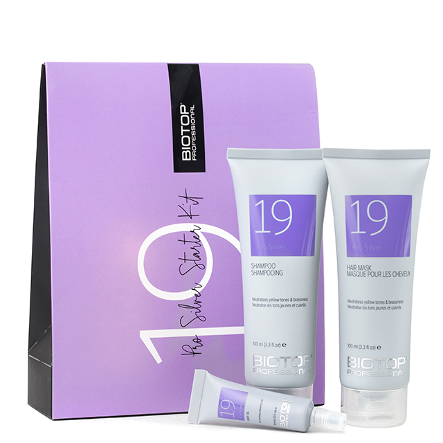 Набор для холодных оттенков блонд BIOTOP 19 Pro Silver Starter kit 100