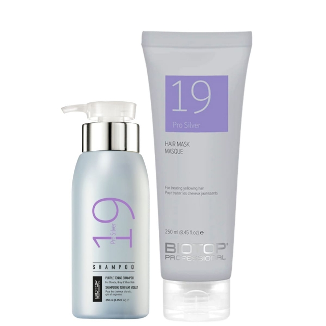 Комплект BIOTOP 19 Pro Silver Duo для блондинок: шампунь и маска