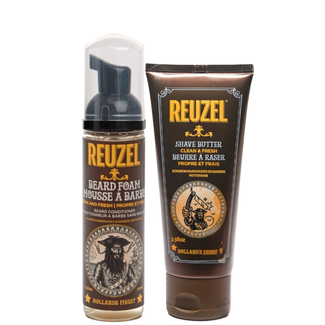 Комплект Reuzel Clean & Fresh Duo: масло для бритья и пена для бороды