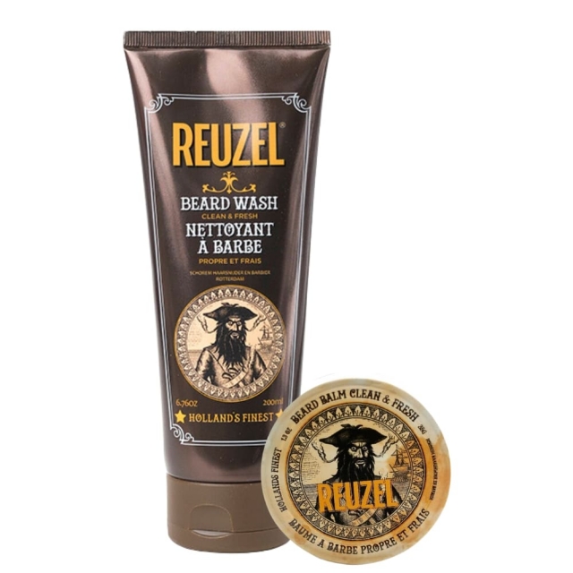 Комплект для ухода за бородой Reuzel Clean & Fresh Duo: шампунь и бальзам