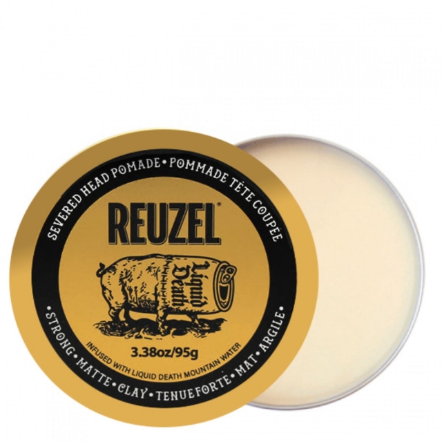 Матовая глина-помада для укладки сильной фиксации Reuzel Liquid Death Severed Head Pomade, 95 г