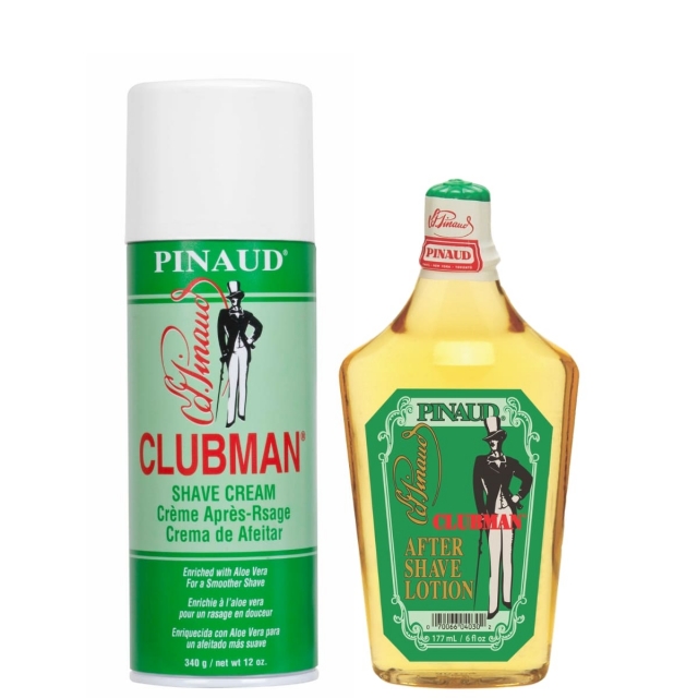 Комплект для бритья Clubman Duo: крем-пена и лосьон