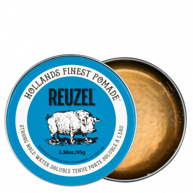 Голубая помада для укладки сильной фиксации Reuzel Strong Hold Water Soluble, 95 г