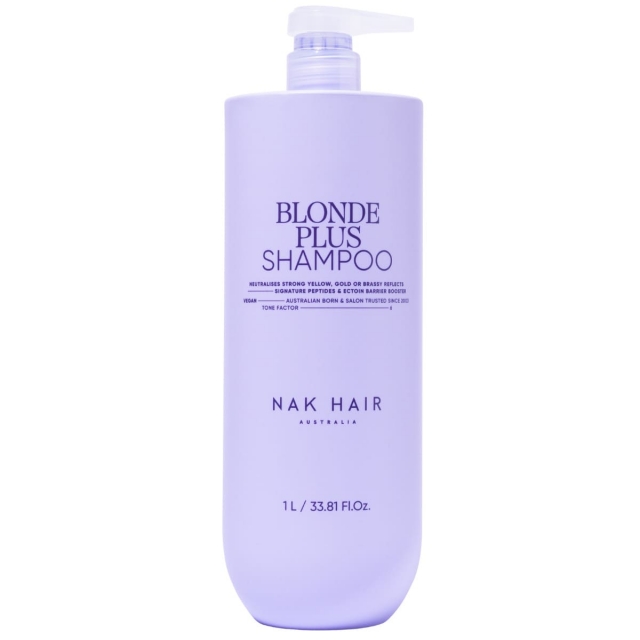 Шампунь «Блонд Плюс» NAK Signature Blonde Plus Shampoo — против желтизны и медных оттенков, 1000 мл
