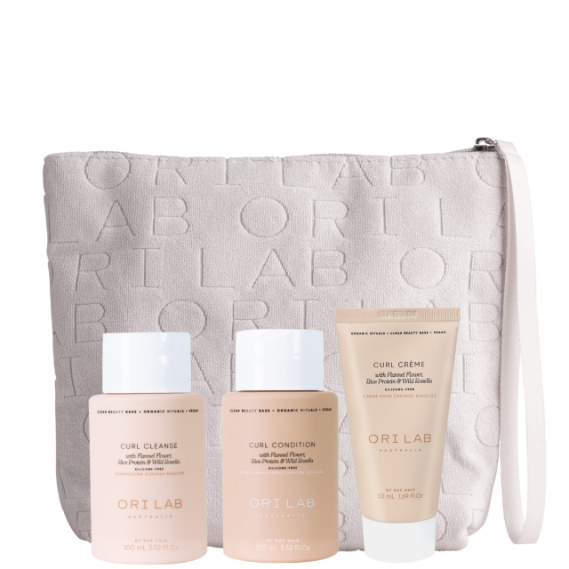 Мини-набор в косметичке ORI Lab Curl Trio Mini «Для вьющихся волос»: шампунь, кондиционер и крем