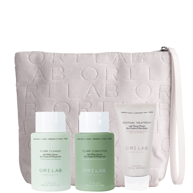 Мини-набор в косметичке ORI Lab Plump Trio Mini «Объем»: шампунь, кондиционер и крем-маска