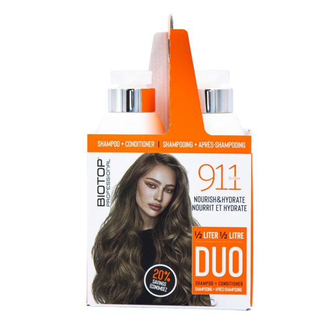Набор BIOTOP 911 Quinoa Half Liter Duo «Киноа» для поврежденных и тусклых волос: шампунь и кондиционер, 500 мл