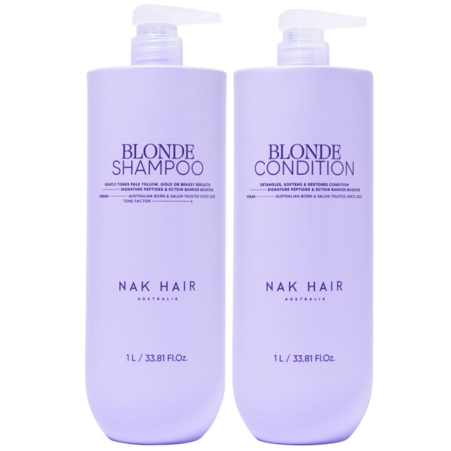 Комплект NAK Signature Duo XXL «Блонд»: шампунь и кондиционер, 1000 мл