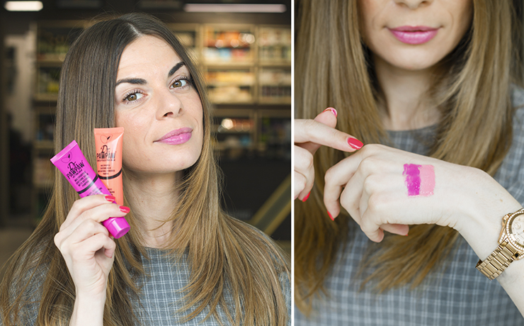 Результат смешения двух цветов: Hot Pink и персикового Pink