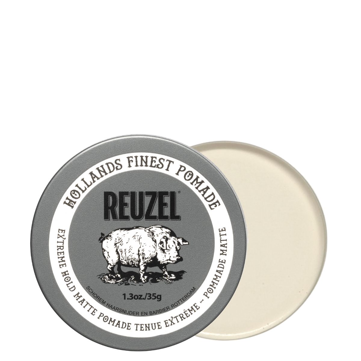 Серая матовая помада экстрасильной фиксации Reuzel Extreme Hold Matte Pomade, 35 г