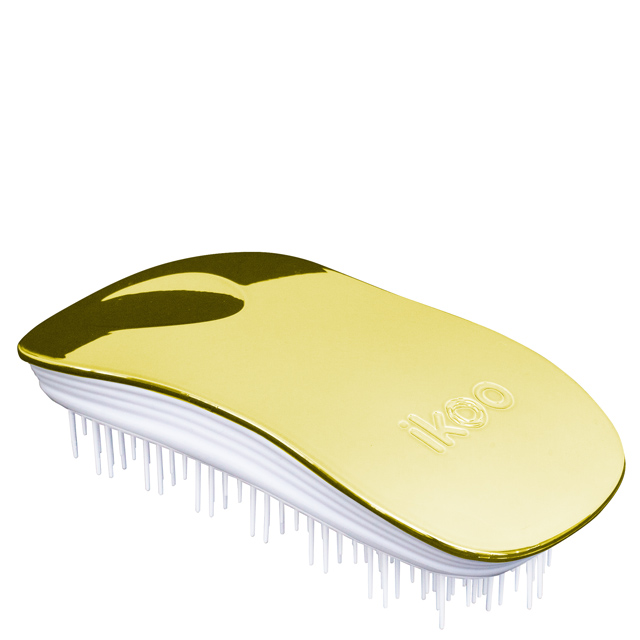 Ikoo Home White Oyster Metallic Detangling Brush