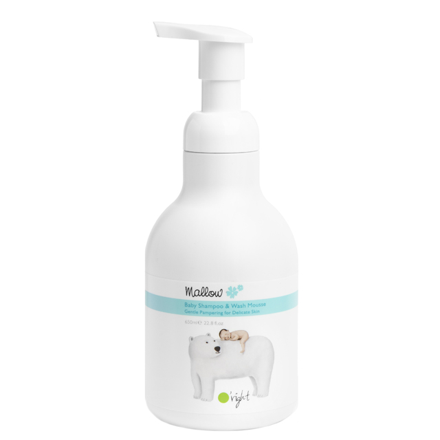 Детский шампунь-мусс для волос и тела «Мальва» O'right Mallow Shampoo and Wash Mousse, 650 мл